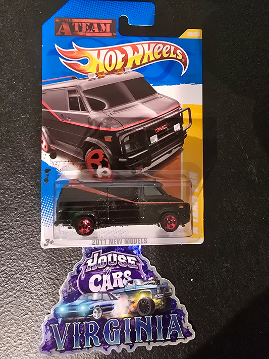 Hot Wheels 2011 New Models #39/50 A Team Black GMC Van l2593 lowrider Ateam  Mainline