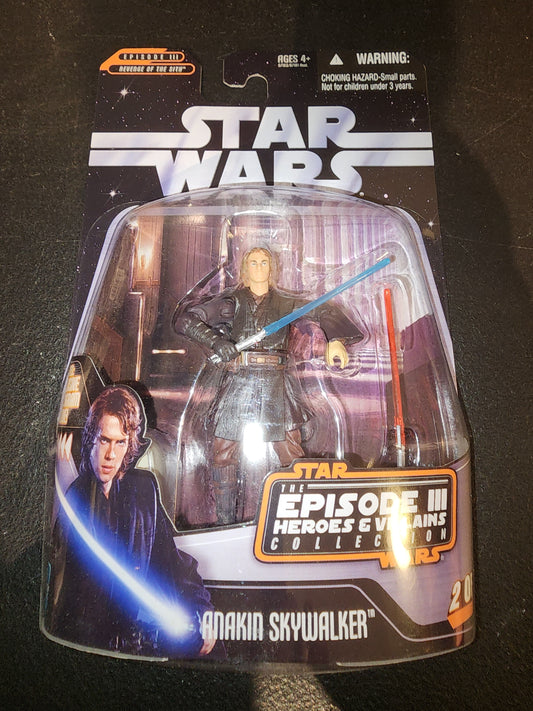 2006 Star Wars Saga|Ep 3 Heroes Villains Figure #2|Anakin Skywalker|MOC|Vintage