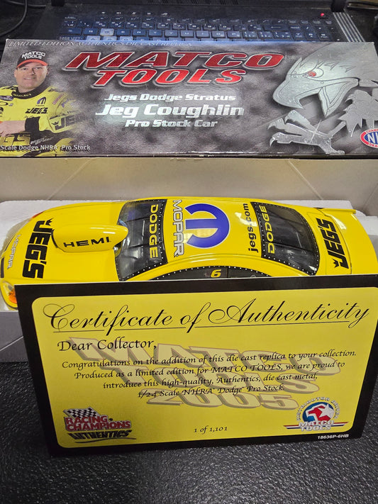 2005 Jeg Coughlin Jr Jegs/Mopar NHRA 305 of 1002 NIB 1:24 Scale Matco Tools