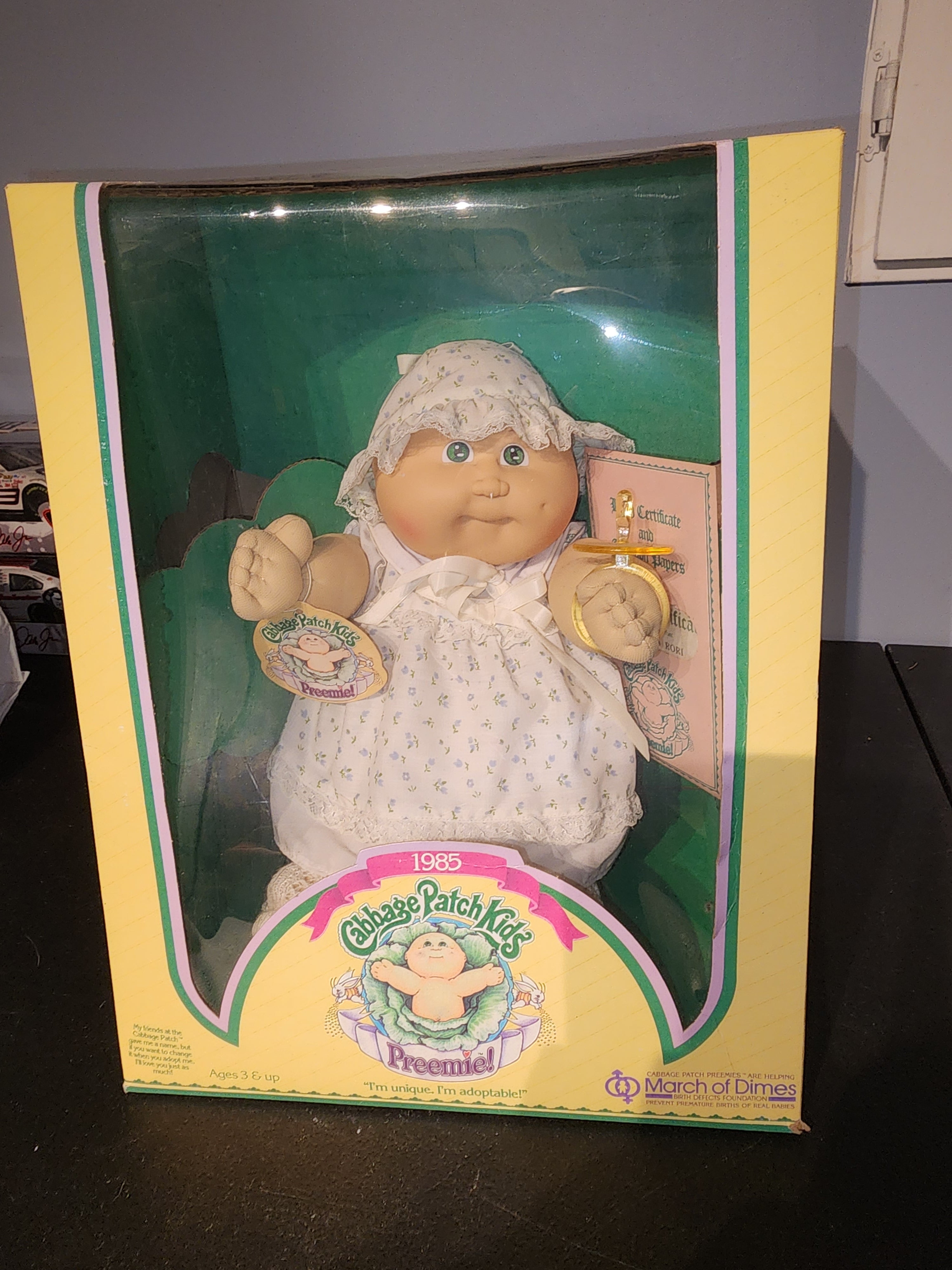 1985 Cabbage Patch Kids Doll March offers of Dimes Preemie Emmy Annie New Damaged Box