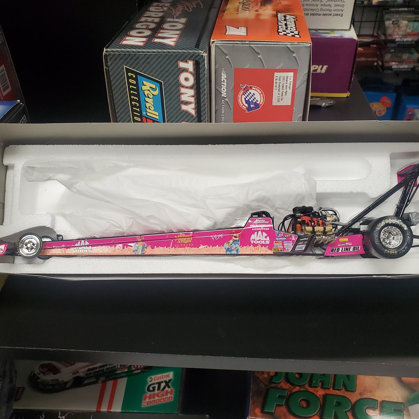 2002 Shirley Muldowney Mac Tools Top Fuel Dragster 1:24 - Muppets 25th Anniversary