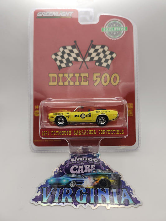 GREENLIGHT 30394 1:64 1971 PLYMOUTH BARRACUDA (DIXIE 500 PACE CAR)