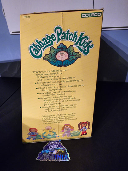 Vintage 1985 Cabbage Patch Kids 3100 Peggy Trista VHTF I can hold my crayon The Official