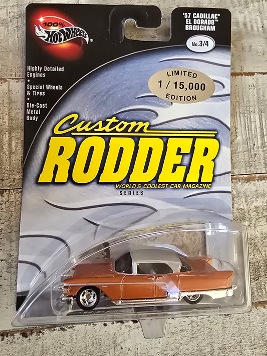 100% Hot Wheels 57 Cadillac El Dorado Brougham Custom Rodder 3/4 RR5SP Mag Style