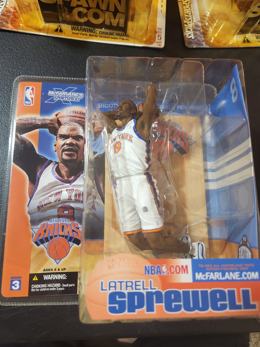 McFarlane Series 3 NBA Latrell Sprewell Knicks White Jersey Action Figure