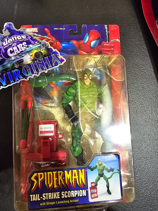 Figura de acción de Spider-Man TAIL-STRIKE SCORPION 2004 Marvel Toy Biz