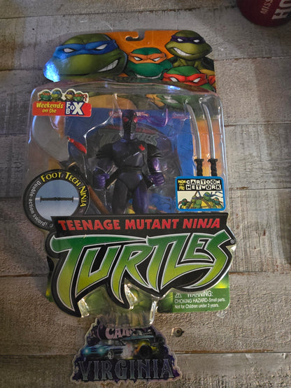 Teenage Mutant Ninja Turtles 5" Foot Tech Ninja New Factory Sealed Playmate 2003 Bad Packaging