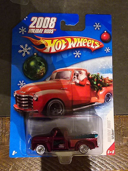 2008 Hot Wheels Holiday Rods CHASE 52 Chevy Pickup Truck Real Riders Rare-f/s