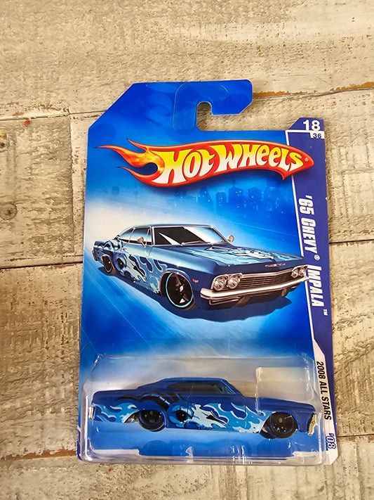 Hot Wheels  ‘08 All Stars  '65 Chevy Impala Blue. ZZQ Mainline