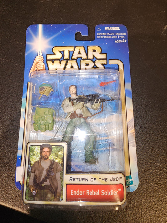 Star Wars Endor Rebel Soldier Return of the Jedi Hasbro 2002 #33 Action Figure