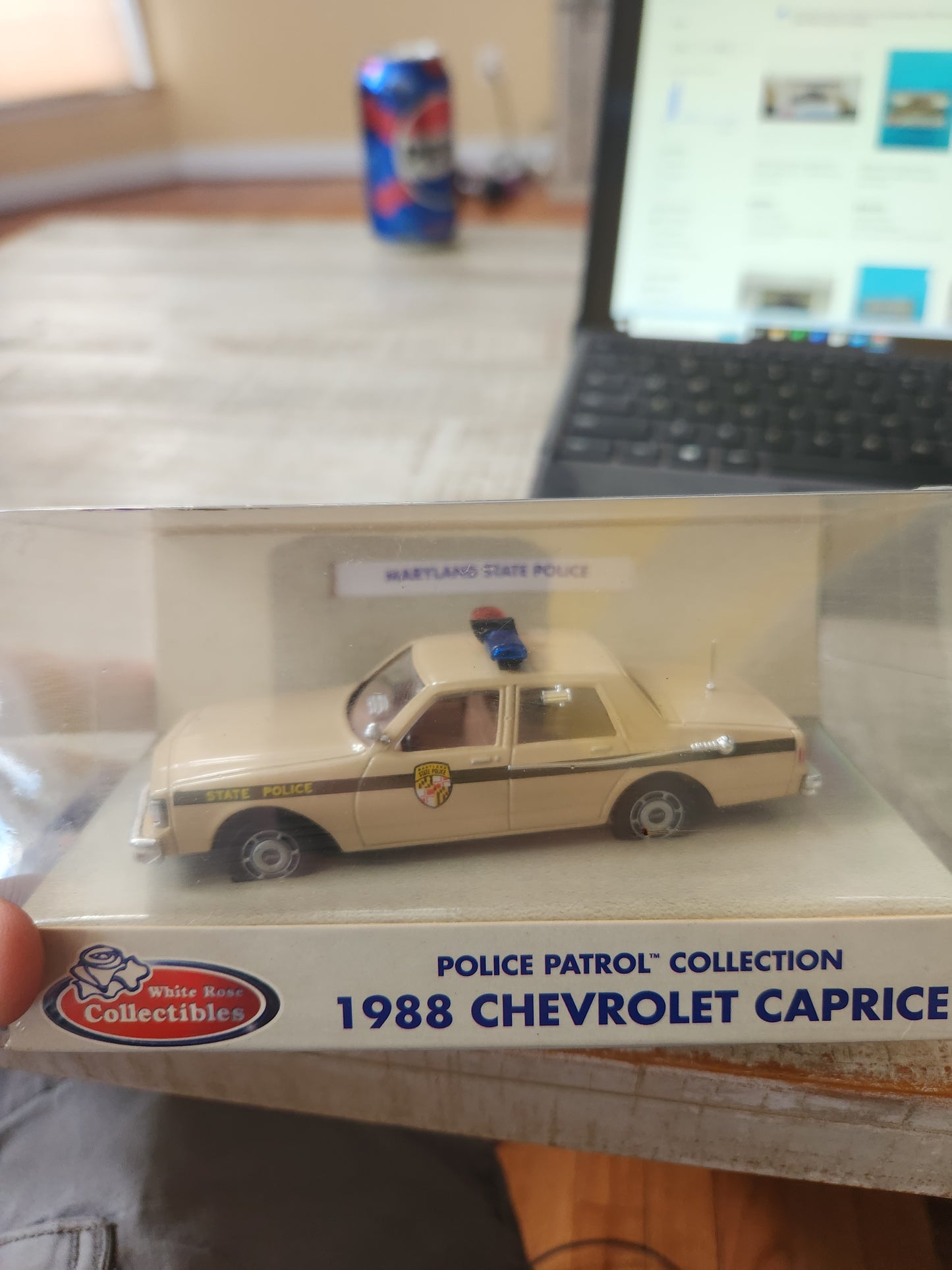 White Rose Police Patrol Car Collection 1988 Chevrolet Caprice Sealed Trooper Maryland State  1/43 S