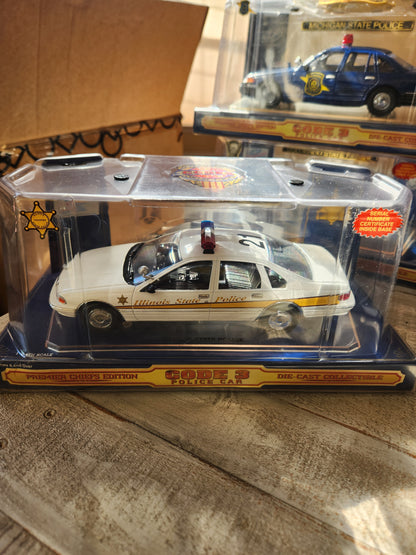 1/24 Scale 1996 Chevy Caprice Illinois State Police Car 9c1 Model Code 3 12464 with patch