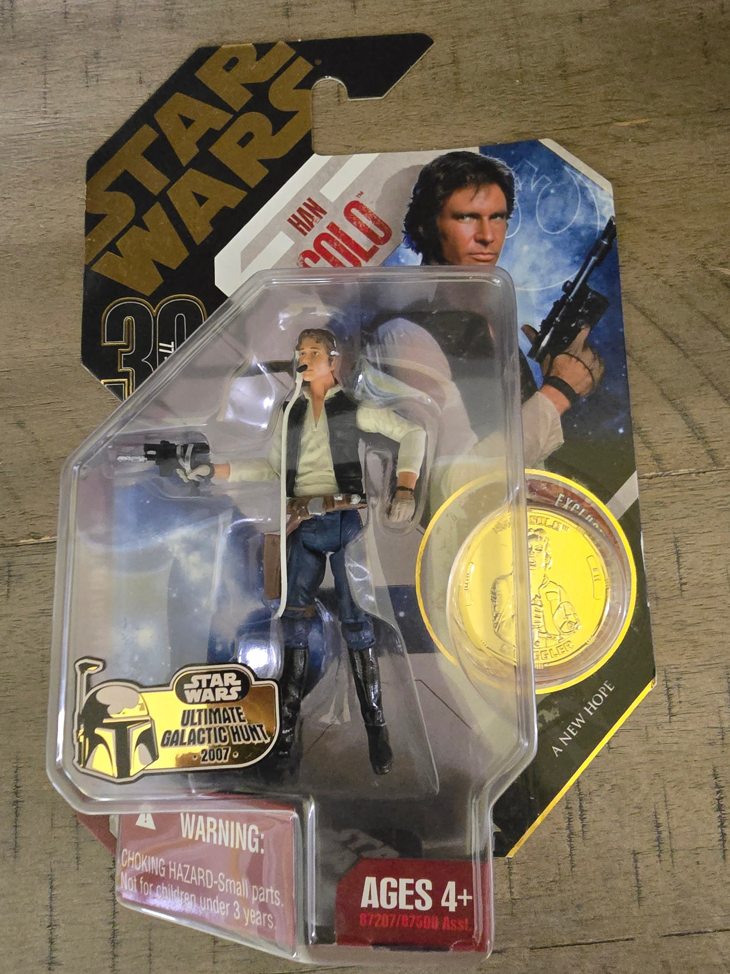 2007 Hasbro Star Wars 30th Anniversary 3.75" Han Solo Figure Galactic Hunt NEW