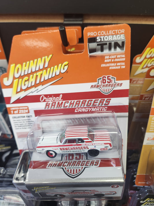 Johnny lightning 1/64 1964 Ramchargers Dodge 330 Red With Tin