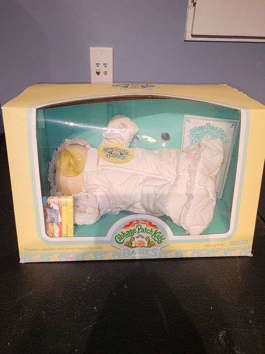 1986 Cabbage Patch Kids Babies doll w/ adoption papers.