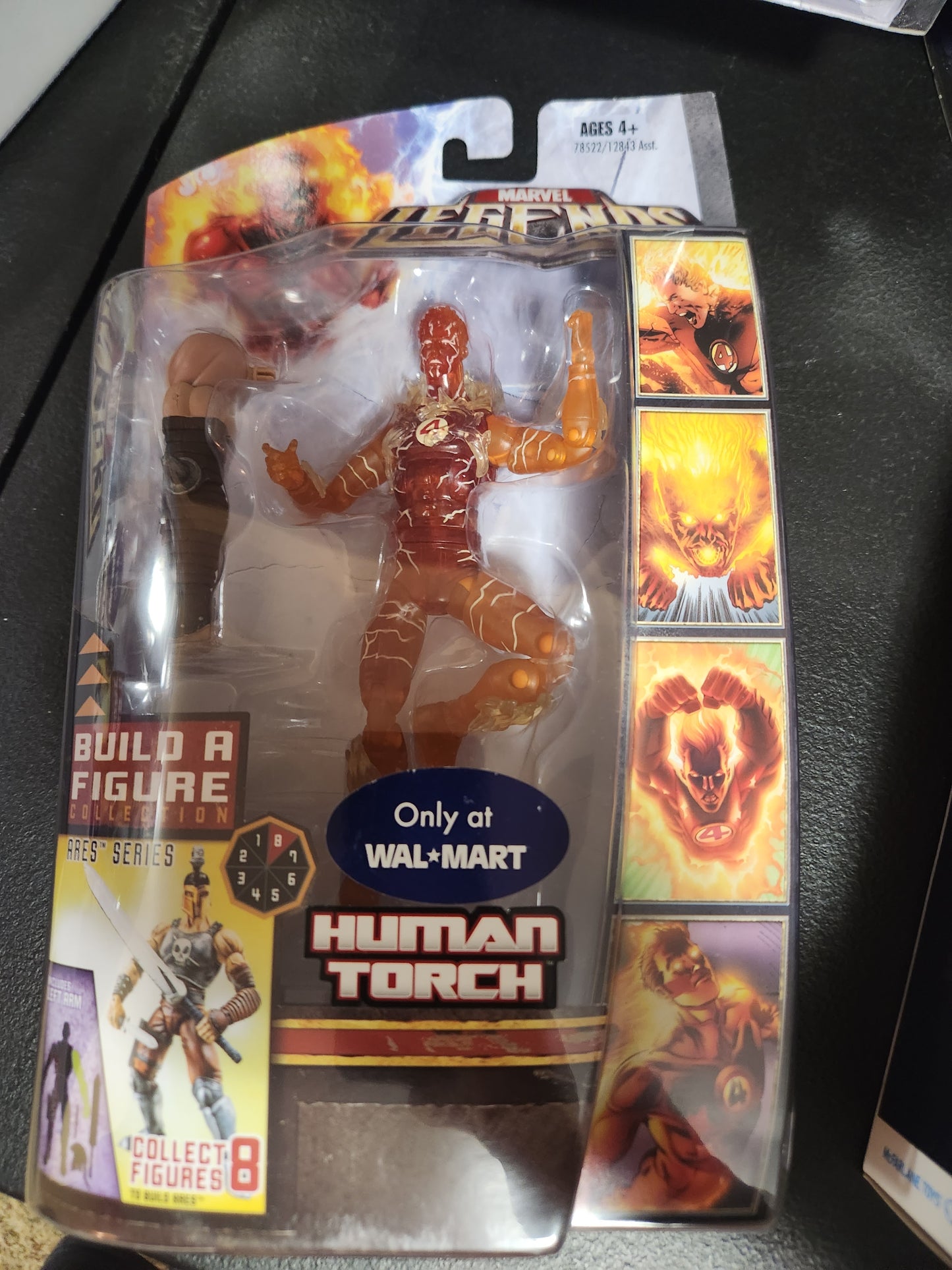 Marvel Legends Human TORCH 6" Build A Figure Ares Series w Left Arm 2008 Walmart