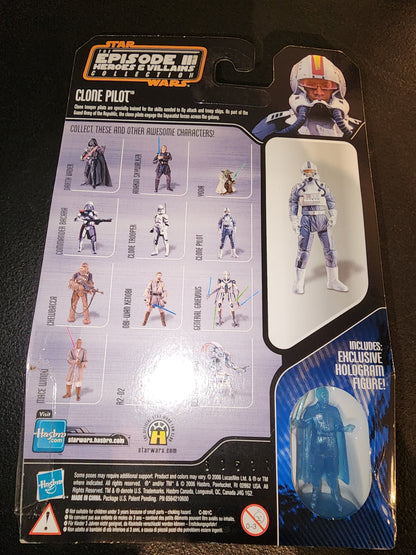 Hasbro Star Wars Episode III Heroes & Villains Collection Clone Pilot Figure