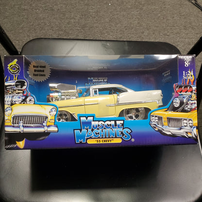 Muscle Machines '55 Chevy 1/24 Scale Canary Yellow