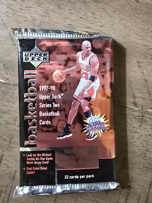 RARE 22 Card Pack 1997-98 UPPER DECK SERIES 1 NBA BASKETBALL UNOPENED 10 CARD PACK!