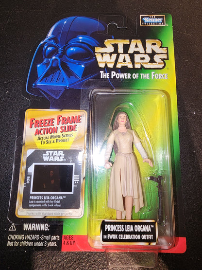 1997 Star Wars Power of The Force Green Card Force Freeze Frame R2-D2 Figure