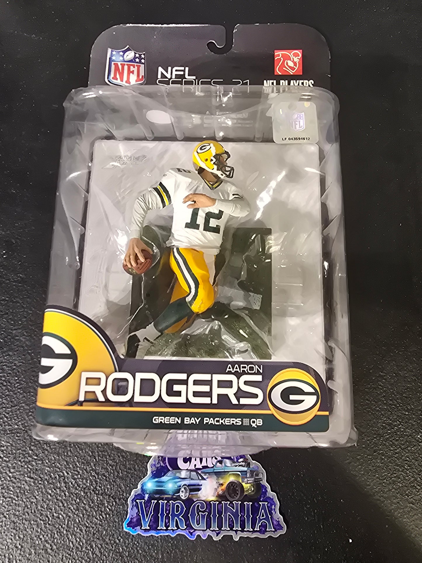 McFarlane Aaron Rodgers Figure Green Bay Packers NFL Series 21, New Old Stock