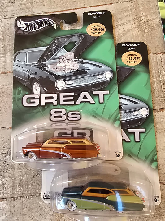 Hot Wheels great 8s Elwoody set of 2