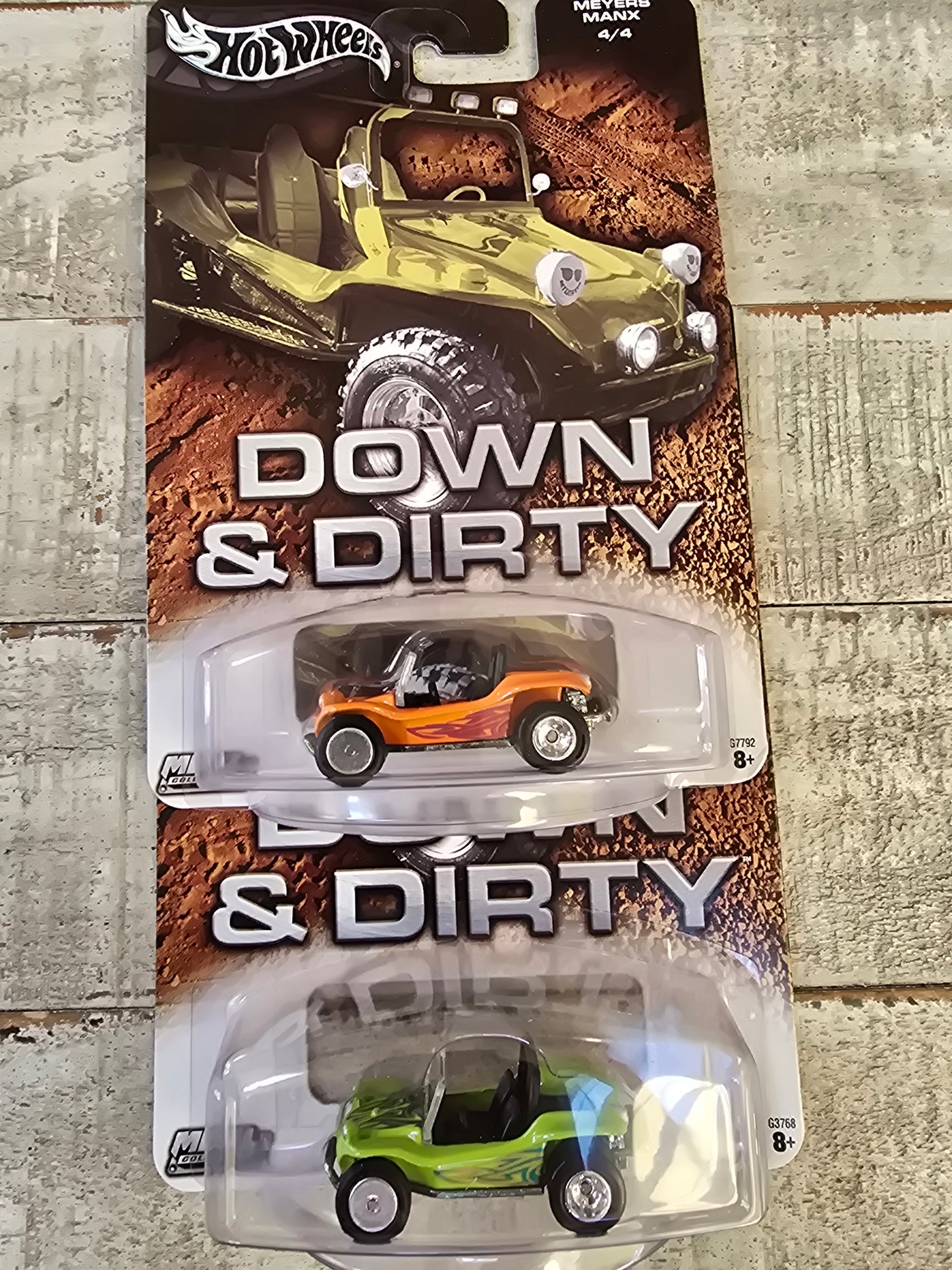 2003 Hot Wheels Down & Dirty Orange Meyers Manx 4/4 1:64 Real Riders Lot