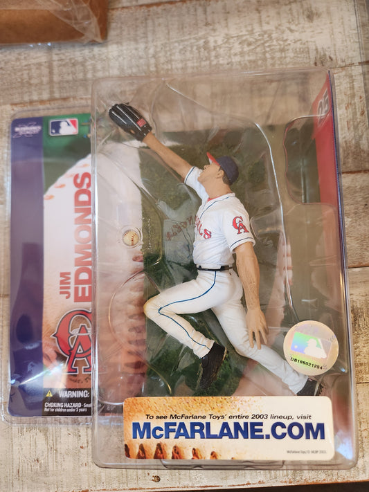 2003 McFarlane  Jim Edmonds Series 7  Figure,  Angels  Retro Edition    MLB  New