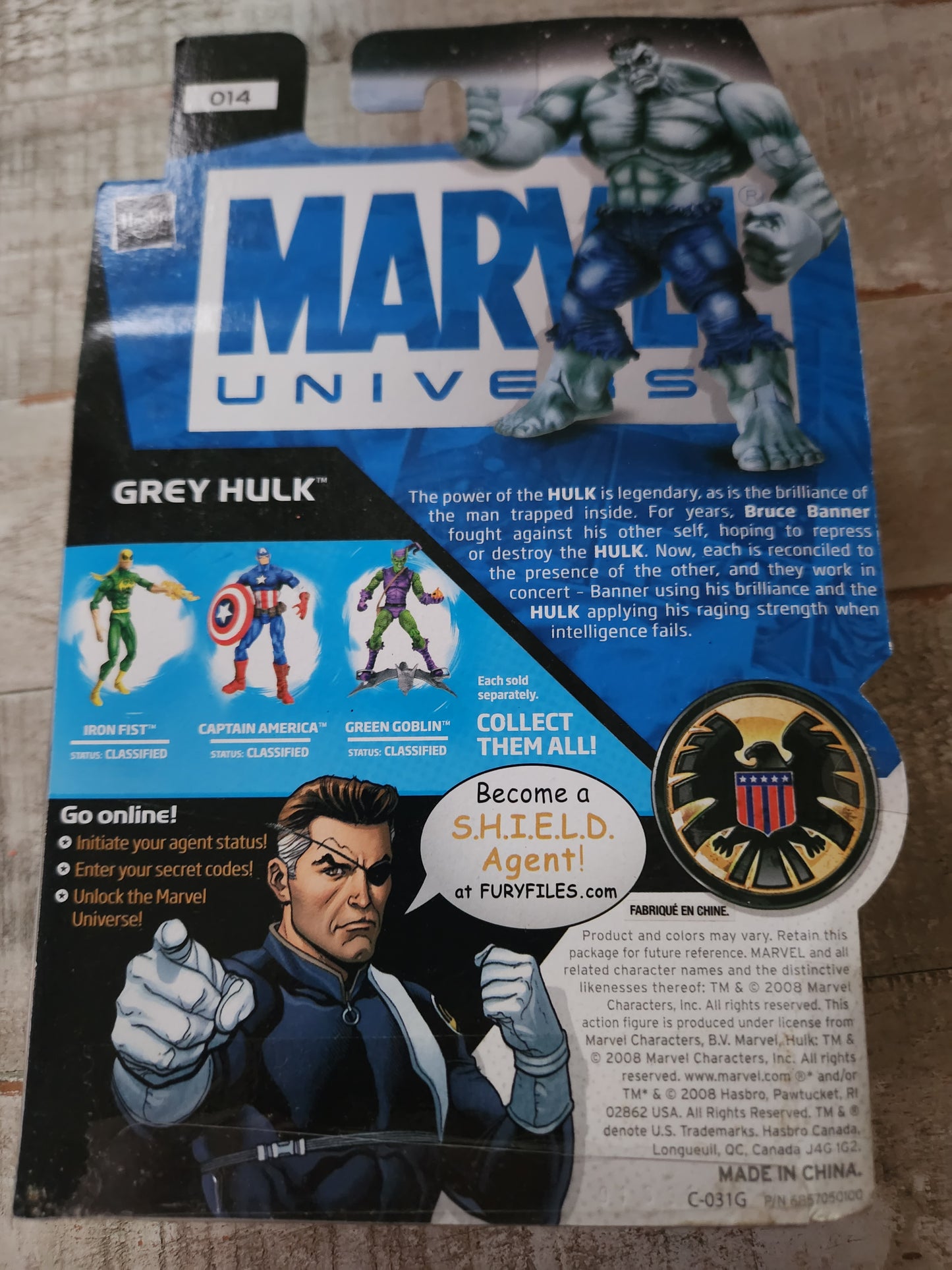 Marvel Universe 3.75" Action Figure GREY HULK #014 New SEALED 2008