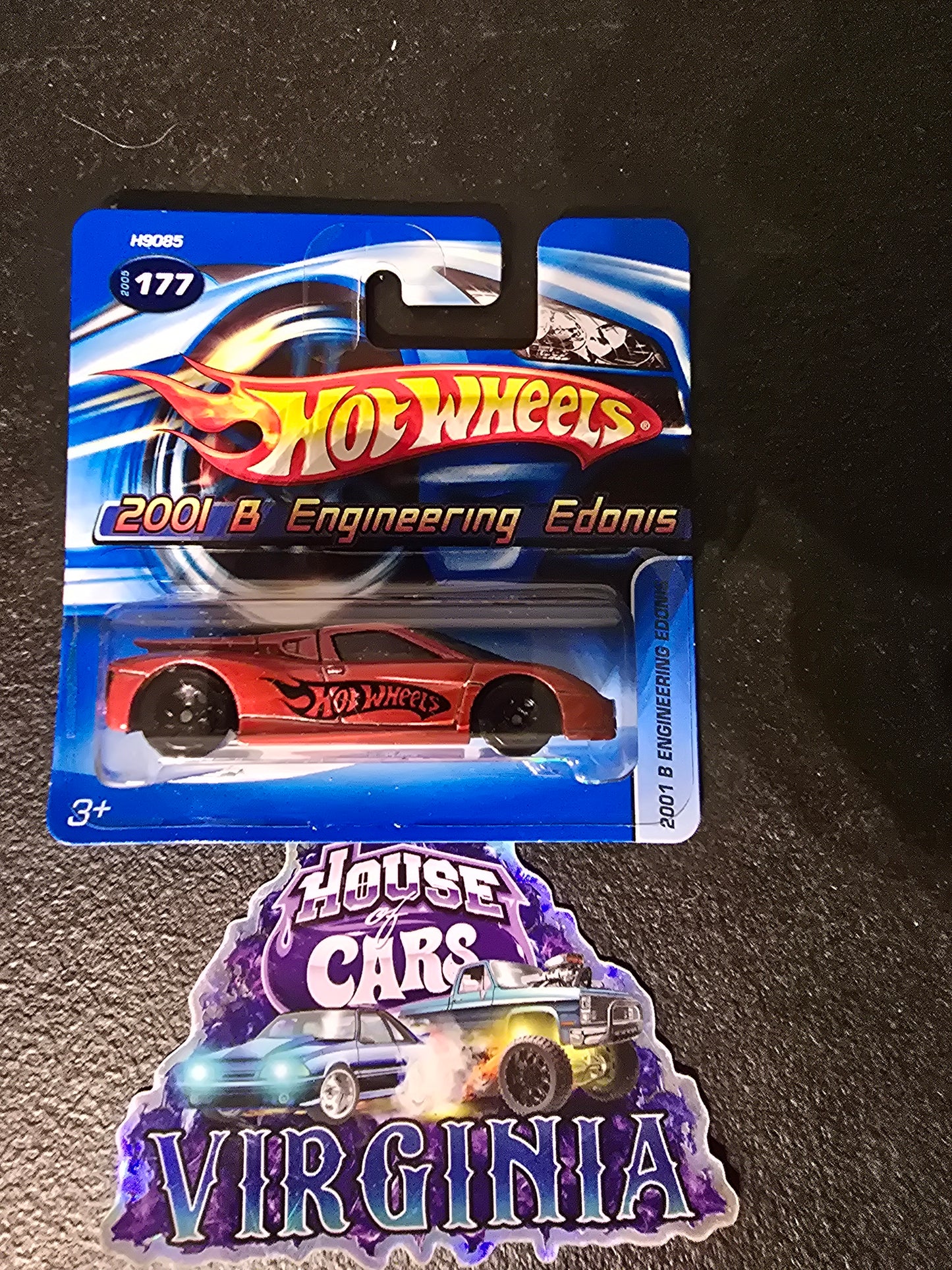 2005 Hot Wheels Collector #177 2001 B ENGINEERING EDONIS Drk Red On Short Card Mainline