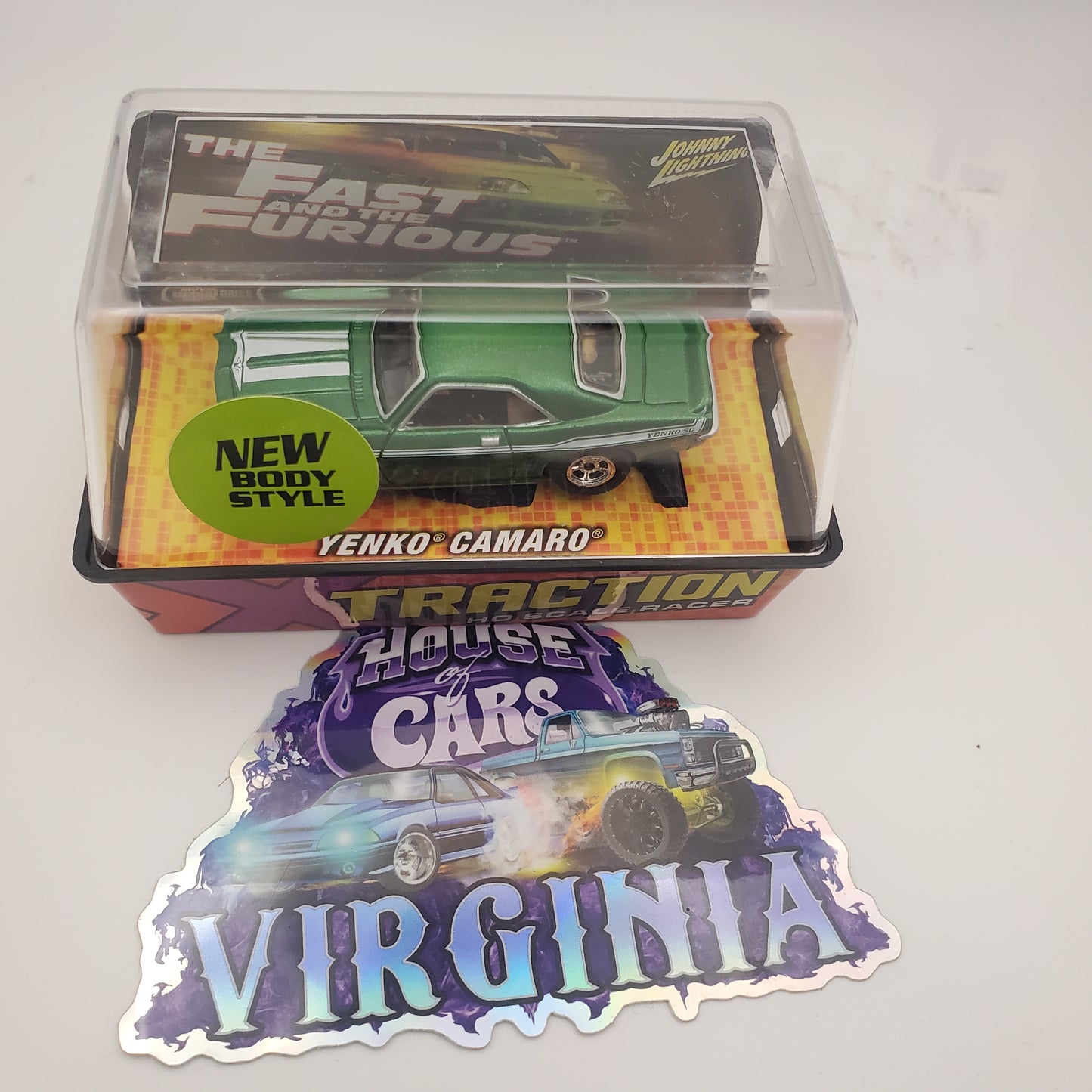 Johnny Lightning Fast & Furious Yenko Camaro Green HO Slot Car For AFX / Tyco Track)