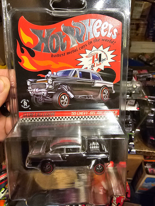 Hot Wheels 2016 Red Line Club RLC Black/Gray ‘55 Chevy Bel Air Gasser #186/3000