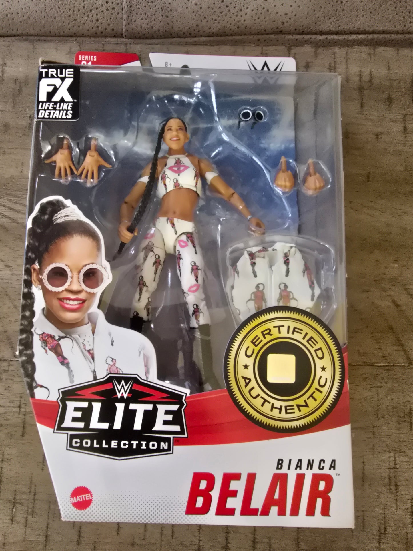 WWE Wrestling Elite Series 81 BIANCA BELAIR Action Figure Life Like details