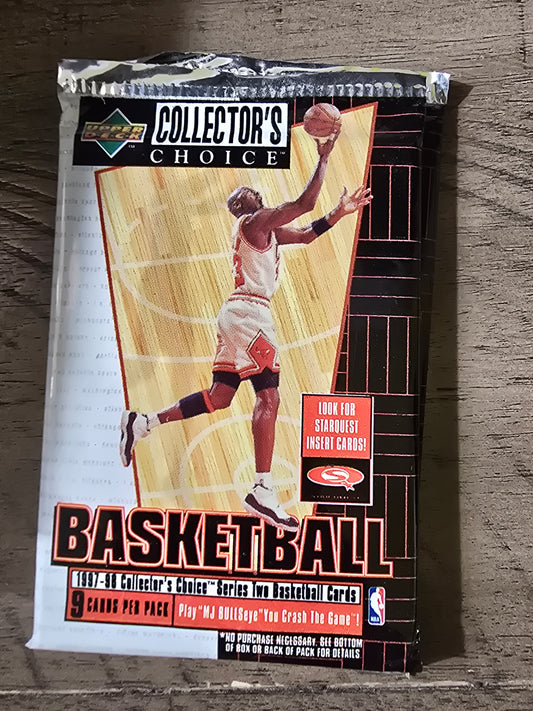 1 pack 1997-98 UD Collectors Choice UNOPENED Pack Series 2 Michael Jordan Sealed