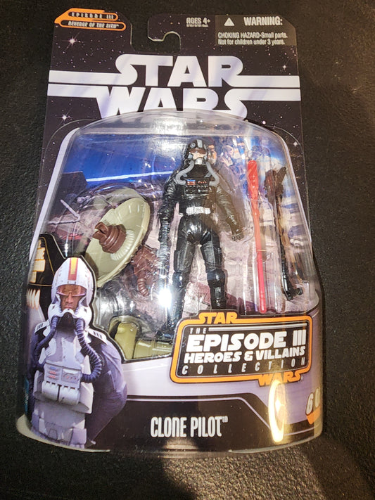 Hasbro Star Wars Episode III Heroes & Villains Collection Clone Pilot Figure