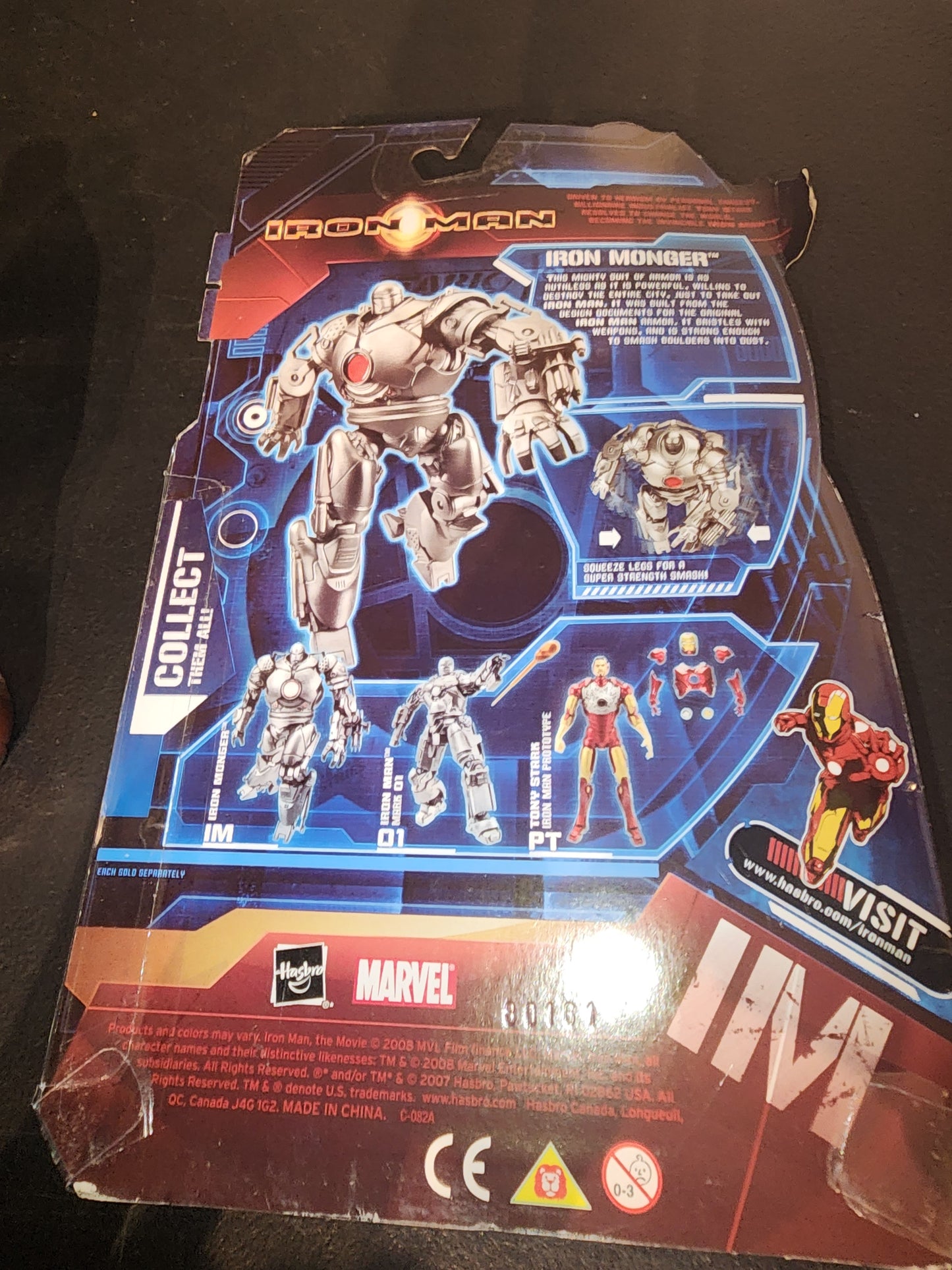 NEW Hasbro Iron Monger Red Arc Reactor Figure Super Fist Iron Man Movie 2008 MOC