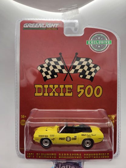 GREENLIGHT 30394 1:64 1971 PLYMOUTH BARRACUDA (DIXIE 500 PACE CAR)