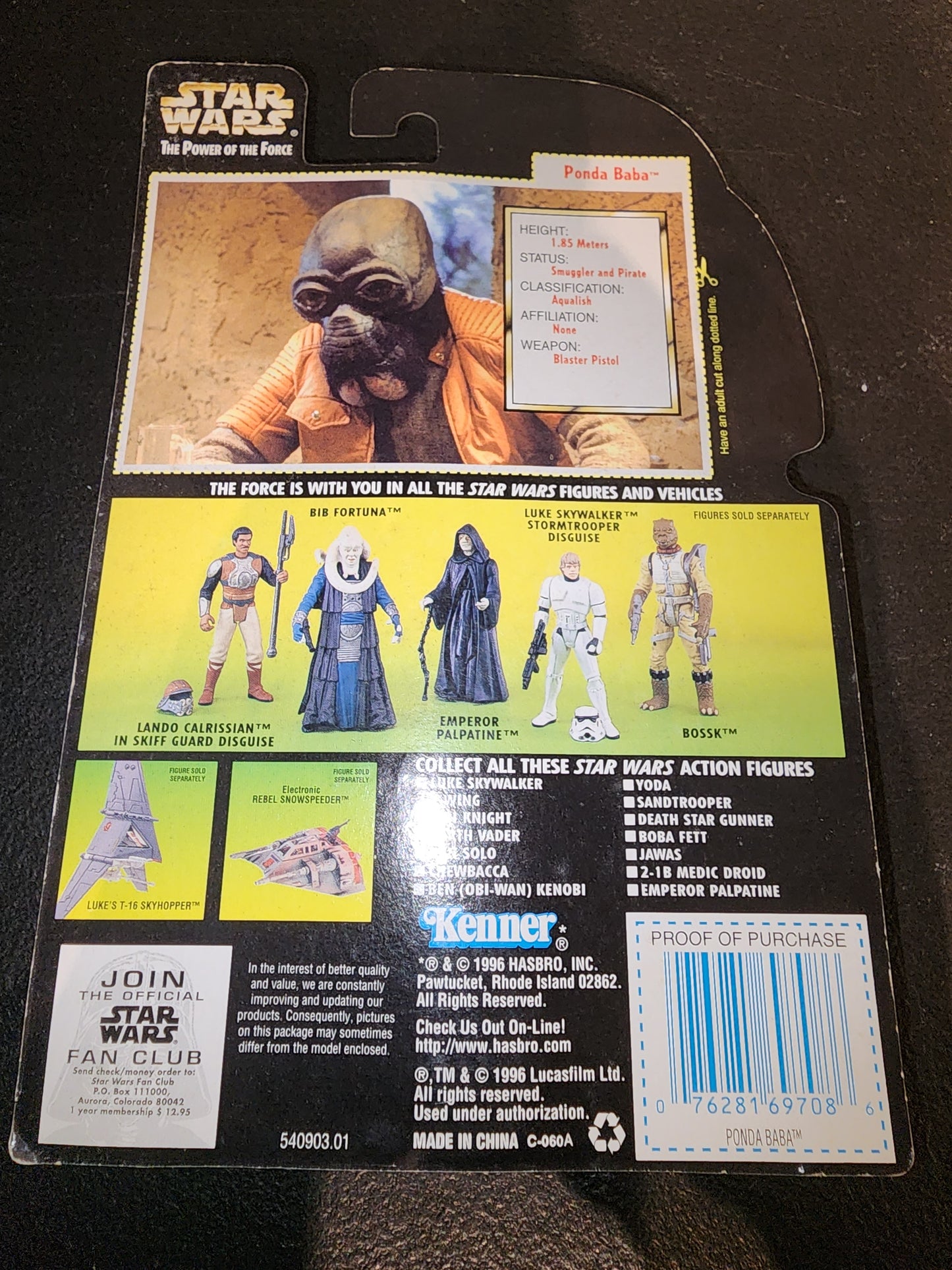 1996 Star Wars Vintage PONDA BABA Power OF The Force Action Figure New