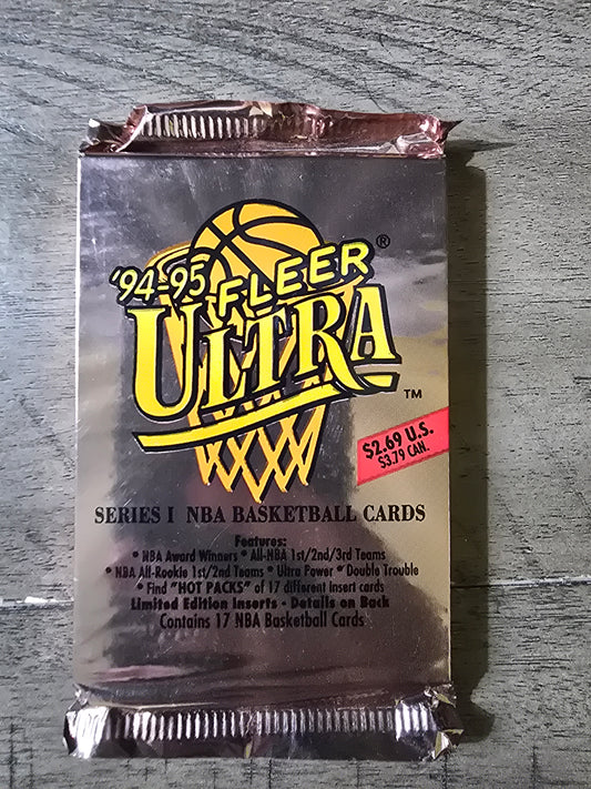 1994-1995 Fleer Ultra Series 1 NBA Basketball 15 Card Jumbo Pack