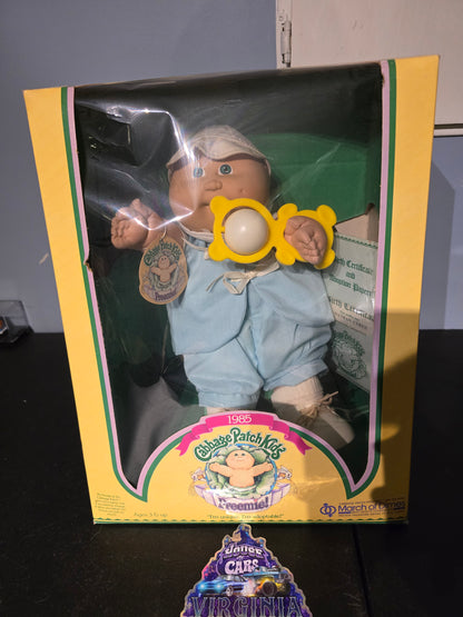 1985 Cabbage Patch kids Nathan Cyrus  preemie march of dimes VHTF with rattle