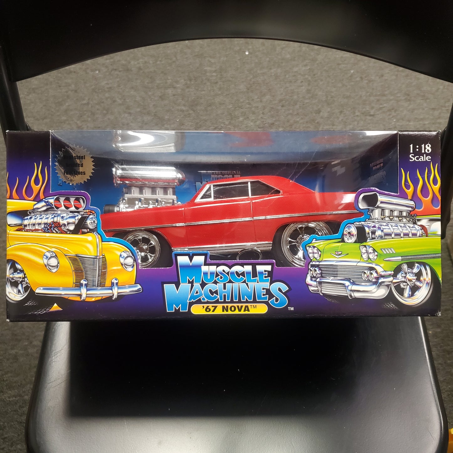 Muscle Machines '67 Chevy Nova 1:18 Scale - Red