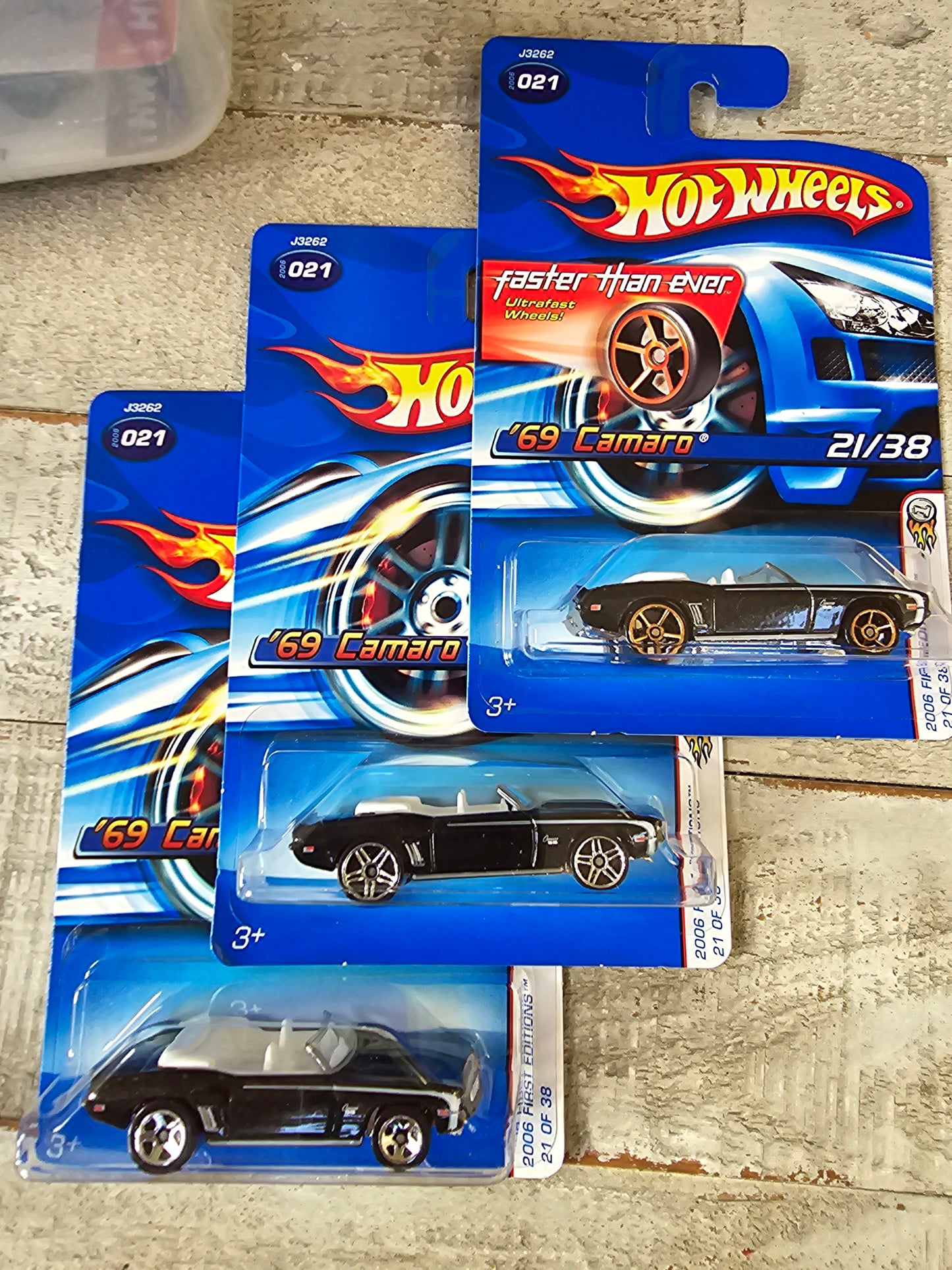 2006 Hot Wheels #21 First Editions 21/38 '69 CAMARO Black Variant w/ 3 Variants Mainline