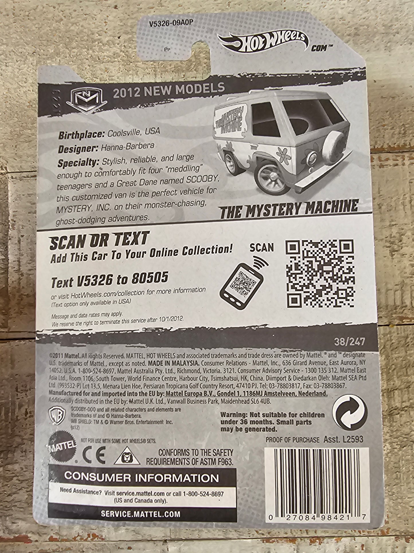 Hotwheels Mystery Machine HW Imagination 2012 Mainline