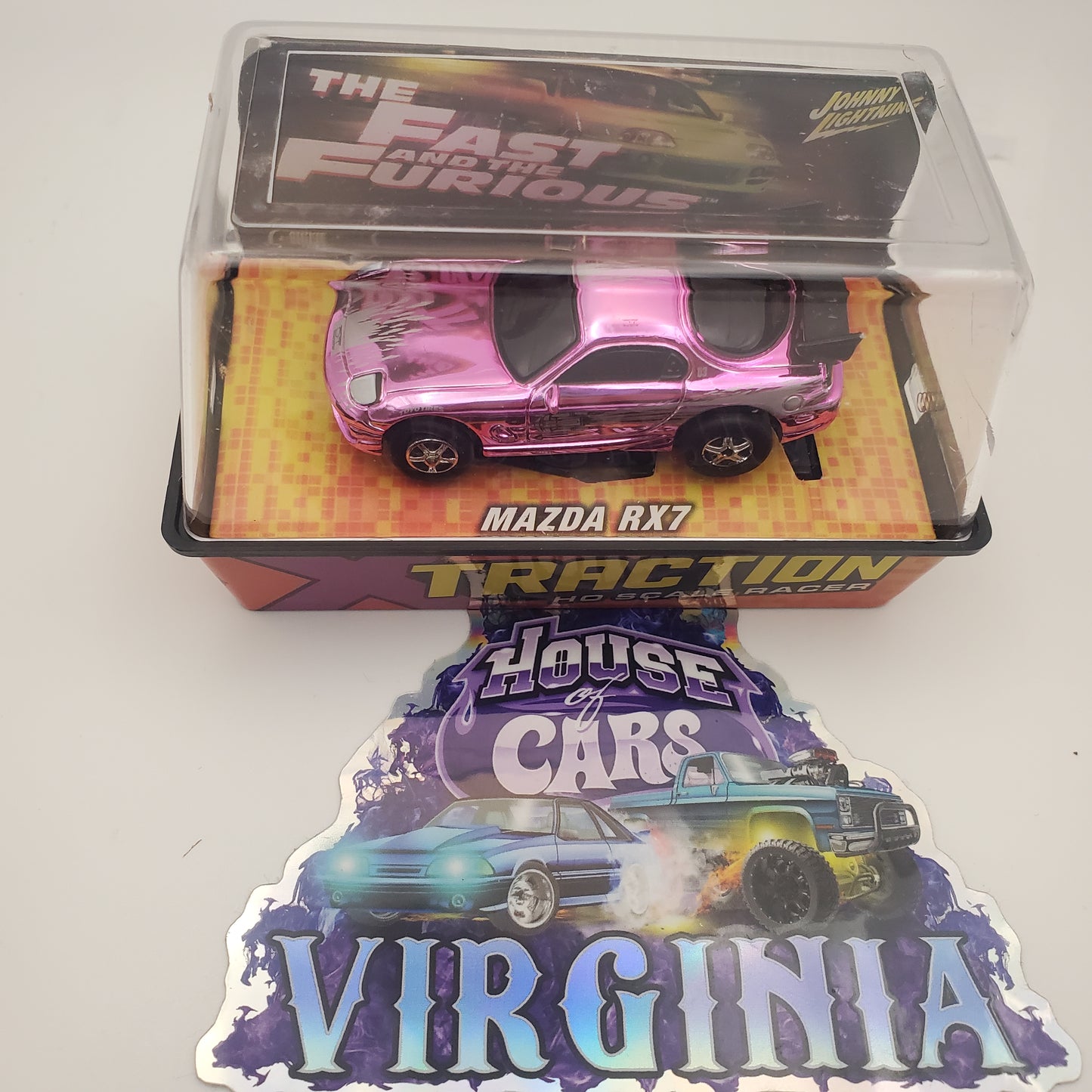 Johnny Lightning Fast & Furious Mazda RX7 Pink HO Slot Car For AFX / Tyco Track