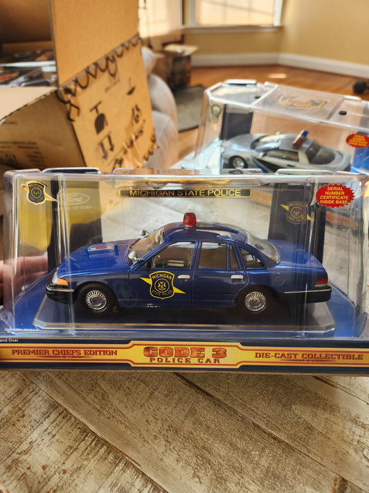 Code 3 Michigan State Police Car Ford Crown Victoria 1 24 Scale Die Cast Patch