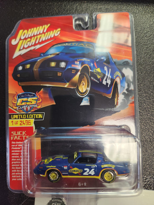 Johnny Lightning 2024 DOUBLE TAKE Sunco Pontiac TransAm tampo. CS Exclusive