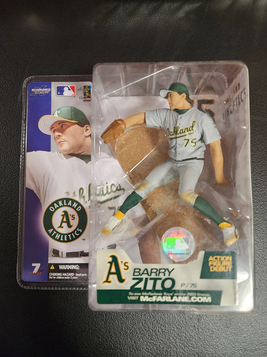 Vintage Oakland A's Barry Zito Pitcher MLB Action Figure McFarlane SEALED!