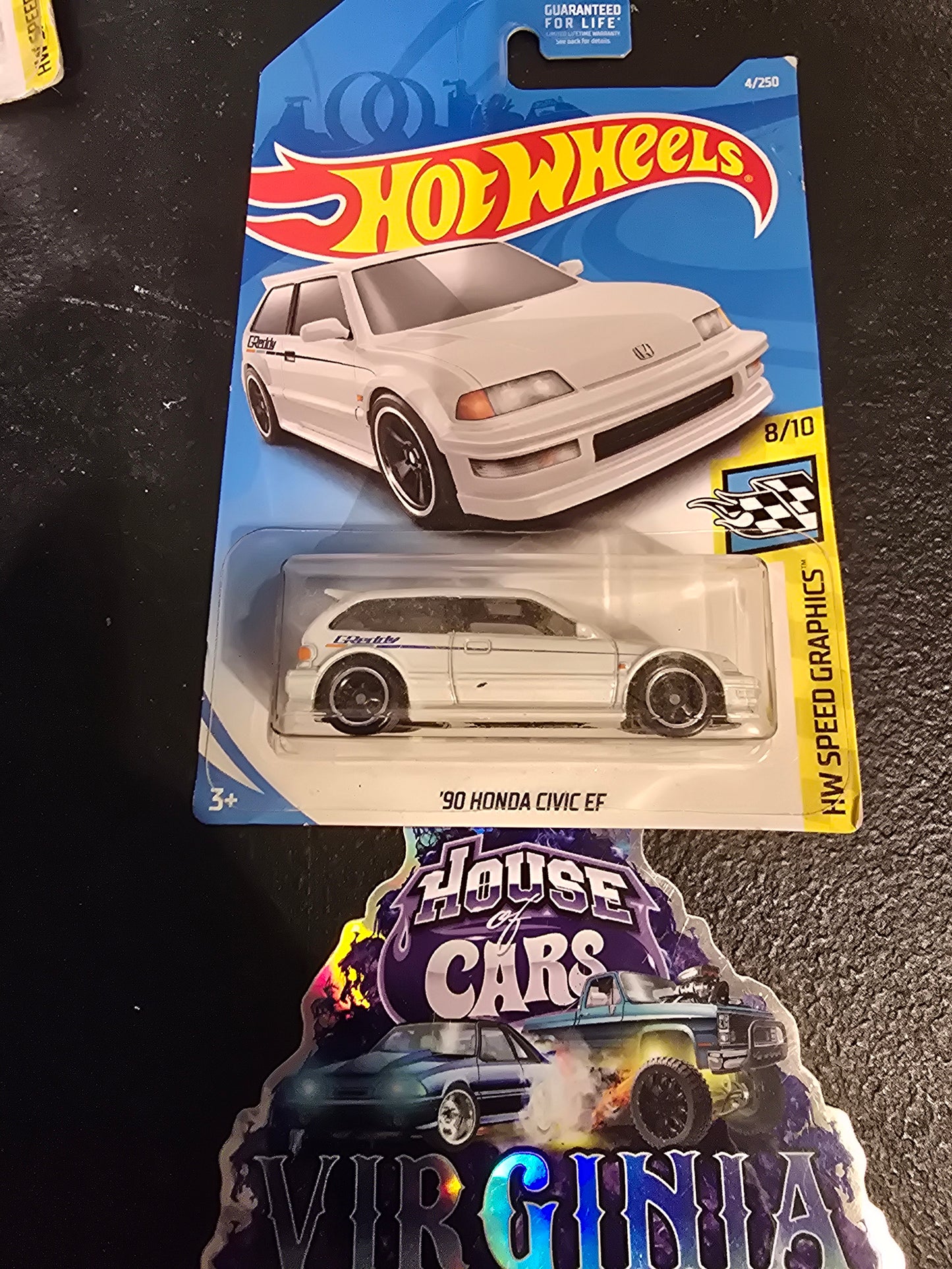 Hot Wheels 2019 Super Treasure Hunt '90 Honda Civic EF BAD CARD RIGHT SIDE