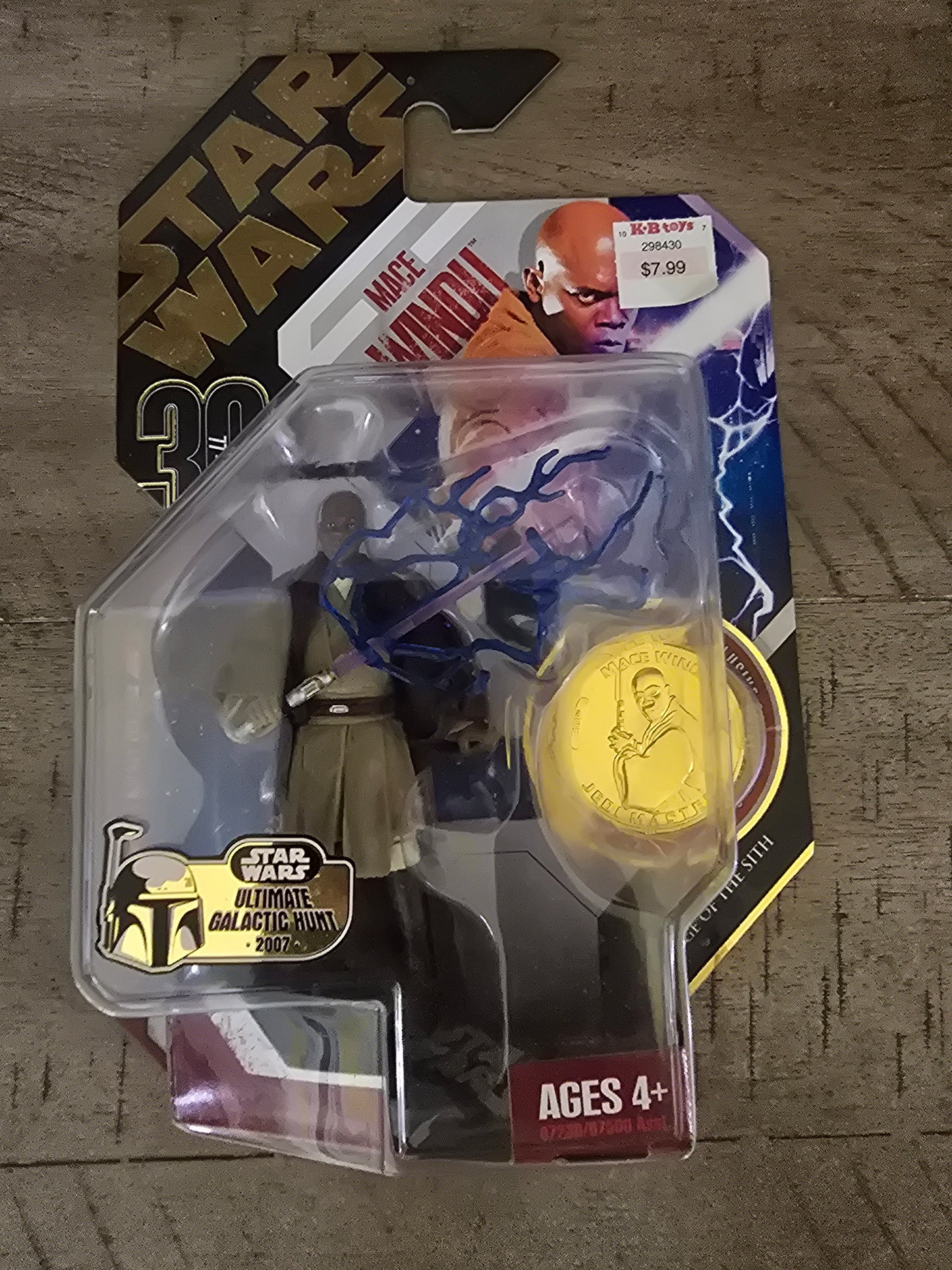 Mace Windu Hasbro Star Wars Action Figure 30th Anniversary coin 2007 Sealed