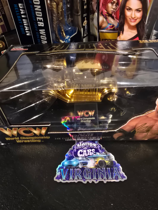 Goldberg 1998 WCW 24K Gold Nitro Streetrod Racing Champions 1:24 Scale NEW